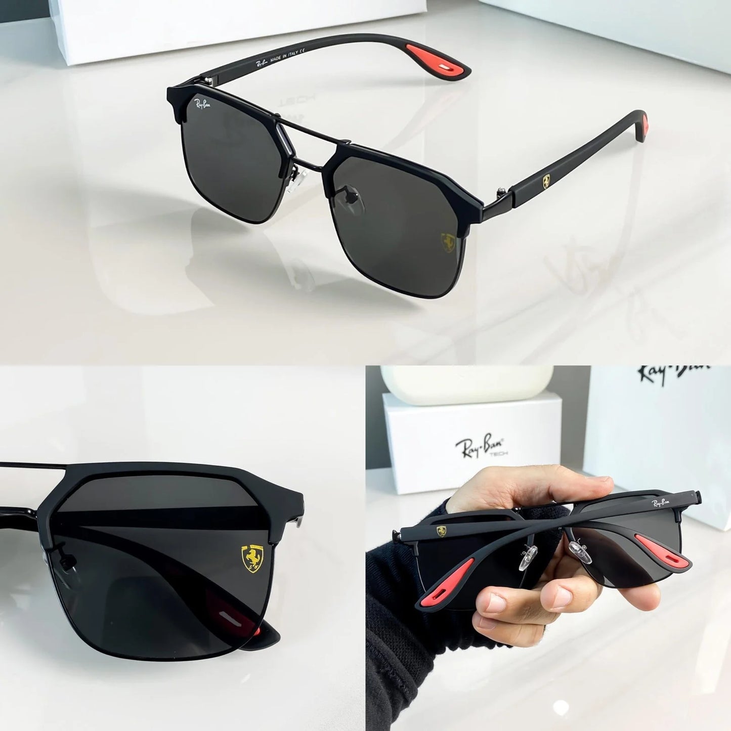 LUXURY SHADES #04 full black premium sunglasses
