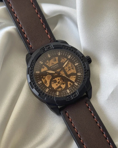 Fossil bronson Brown leather belt