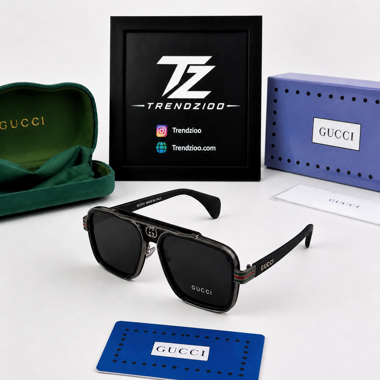 Premium Black Luxury Aviator Shades – UV400 Polarized